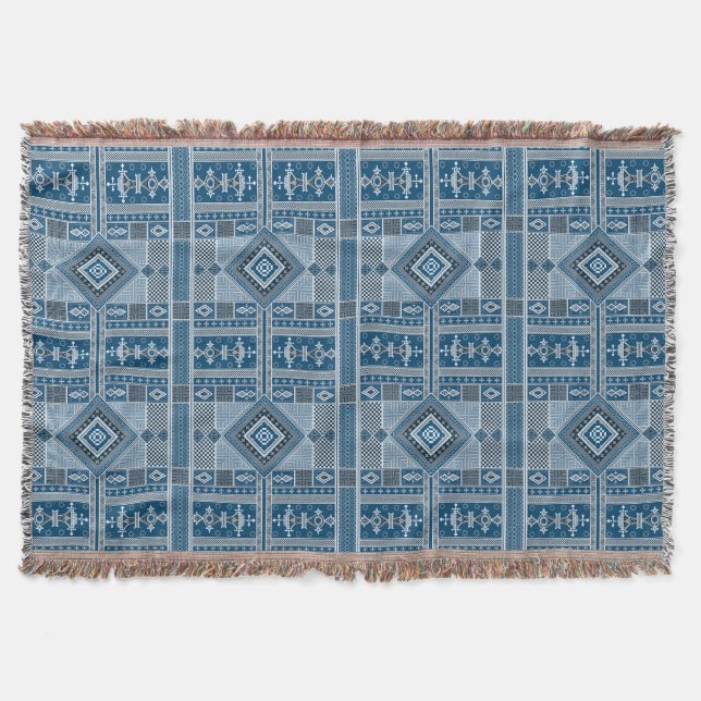 African Mali Pattern Throw Blanket X Decke (Vorderseite)