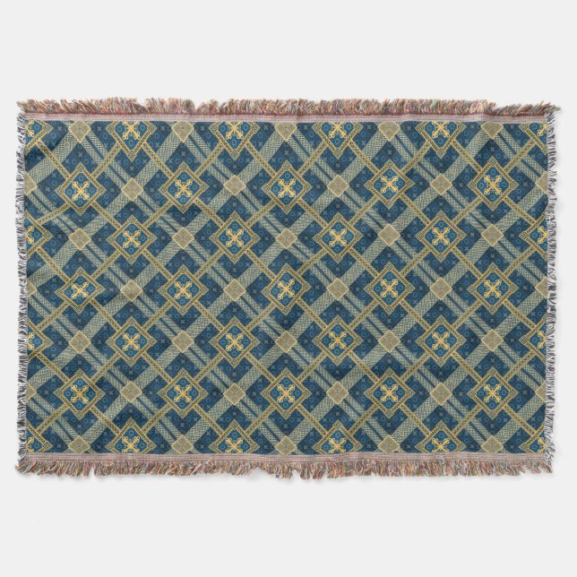 African Mali Pattern Throw Blanket XI Decke (Vorderseite)