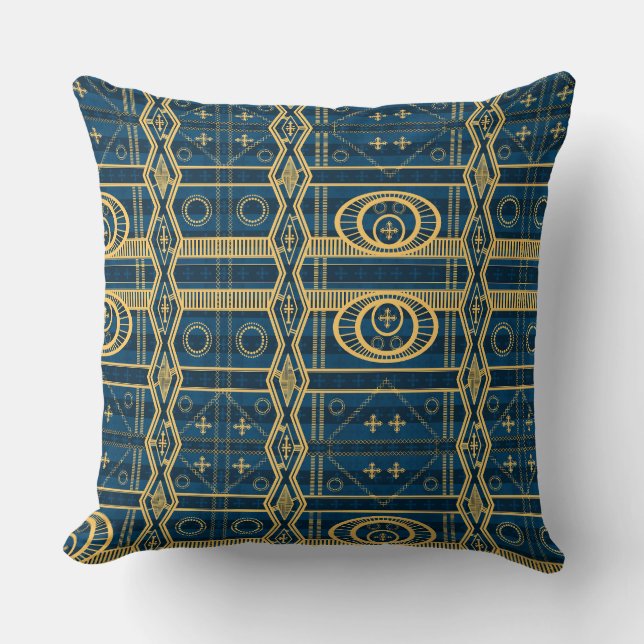 African Mali Pattern Throw Pillow IX Kissen (Vorderseite)