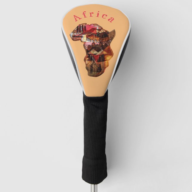 African Map Art Design Golf Head Cover Headcover (Vorderseite)