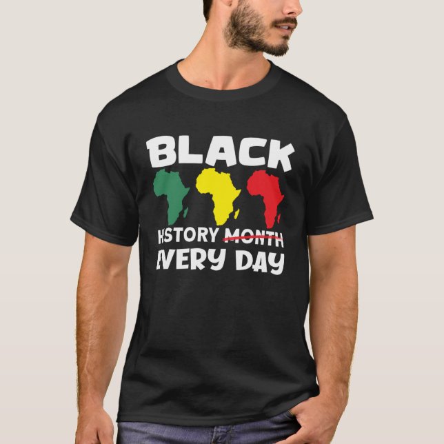 African Map Black History Monat 1 T-Shirt (Vorderseite)