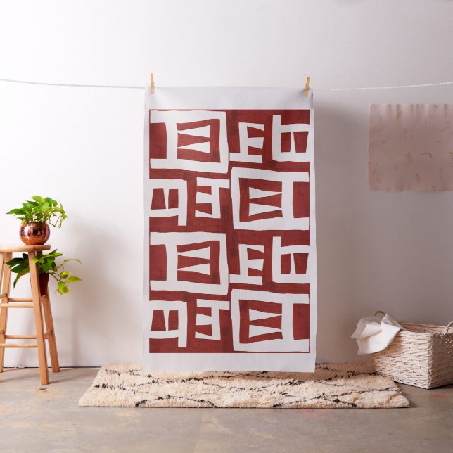 African Map Large Scale Abstrakt Tribal Fabric Stoff (Beispiel)