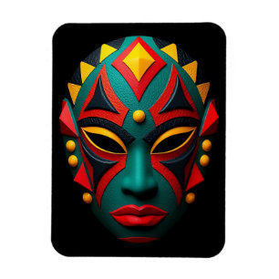 African Mask Magnet