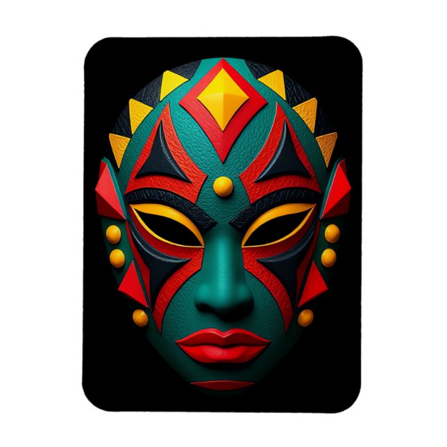 African Mask Magnet (Vertikal)