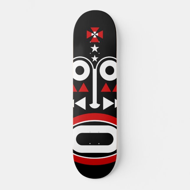 African Mask Skateboard (Vorderseite)