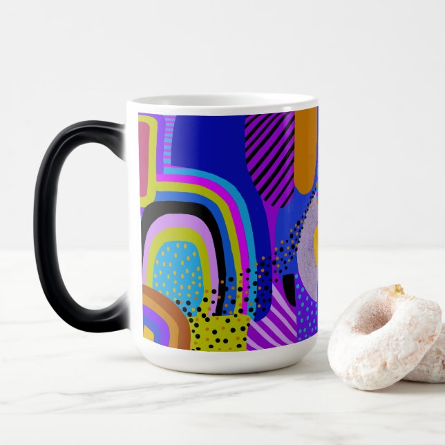 African Maximalist Landscape Map Verwandlungstasse (Mit Donut)