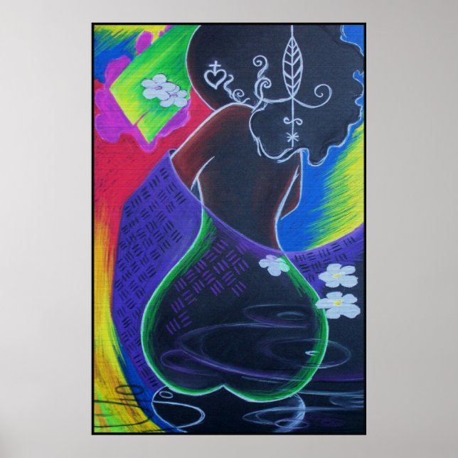 African Moon - Miami Tile Print Poster (Vorne)