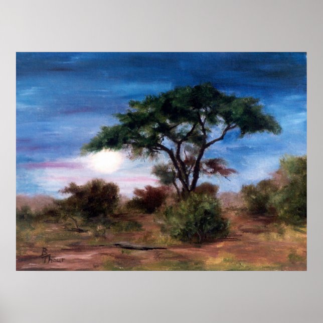 African Moon Poster Print (Vorne)
