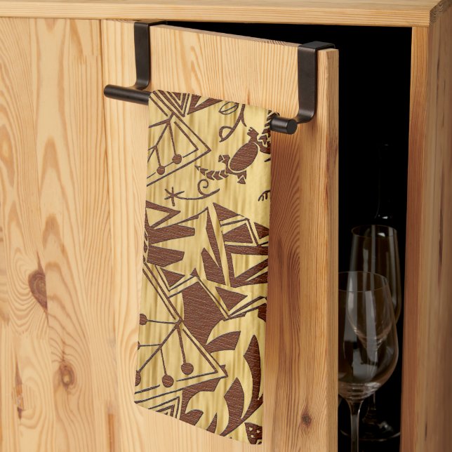 African Motif Geschirrtuch (Drittel gefaltet)