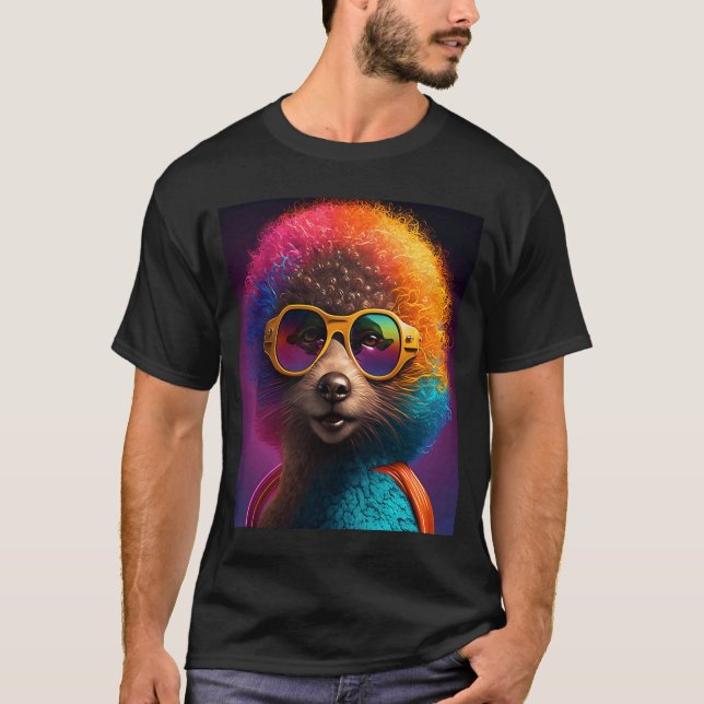 African Otter Pride Pop Black Afro Otter 3 T-Shirt (Vorderseite)