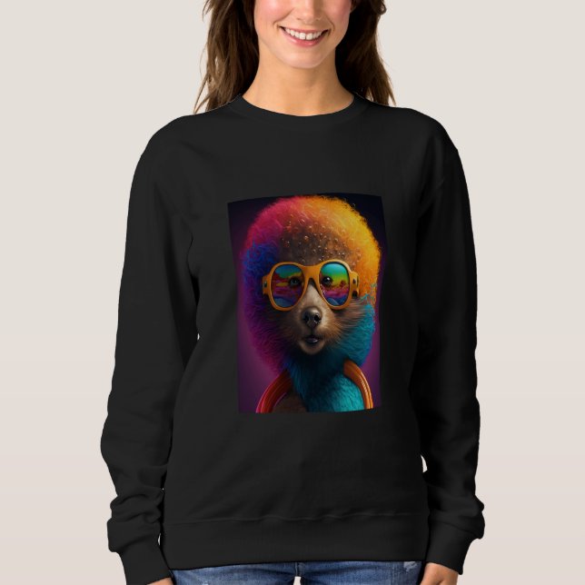 African Otter Pride Pop Black Afro Otter Sweatshirt (Vorderseite)
