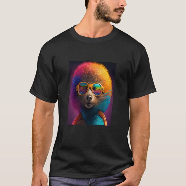 African Otter Pride Pop Black Afro Otter T-Shirt (Vorderseite)