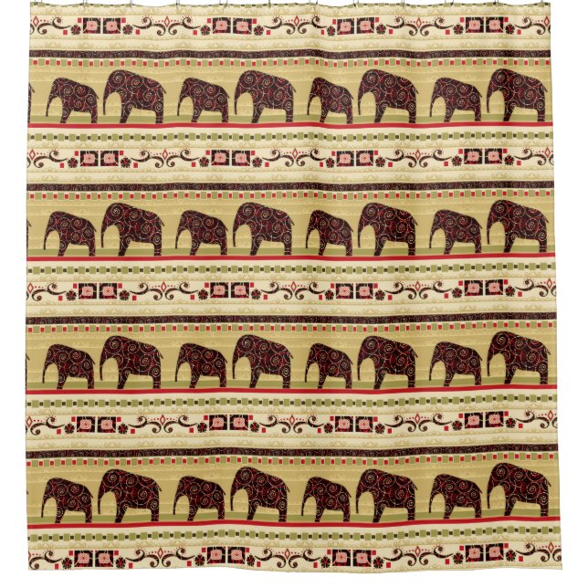 African Patchwork Duschvorhang (Vorderseite)