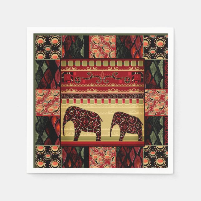 African Patchwork Serviette (Vorderseite)