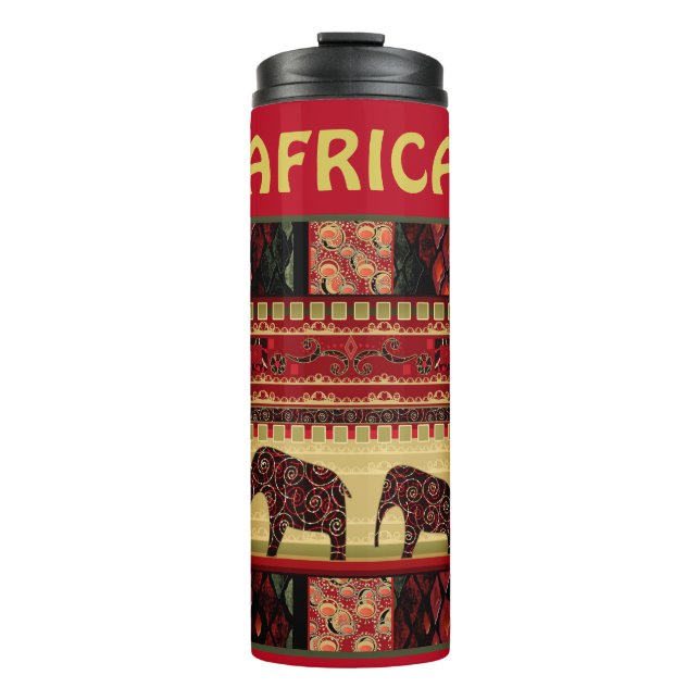 African Patchwork Thermosbecher (Vorderseite)