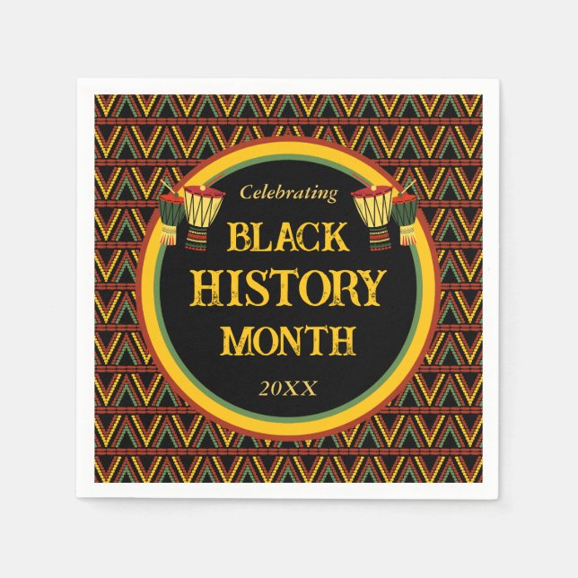 African Patterns Black History Month Celebration Serviette (Vorderseite)