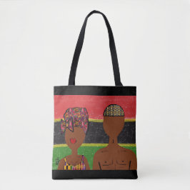 African Peace & Liebe Canvas Bag