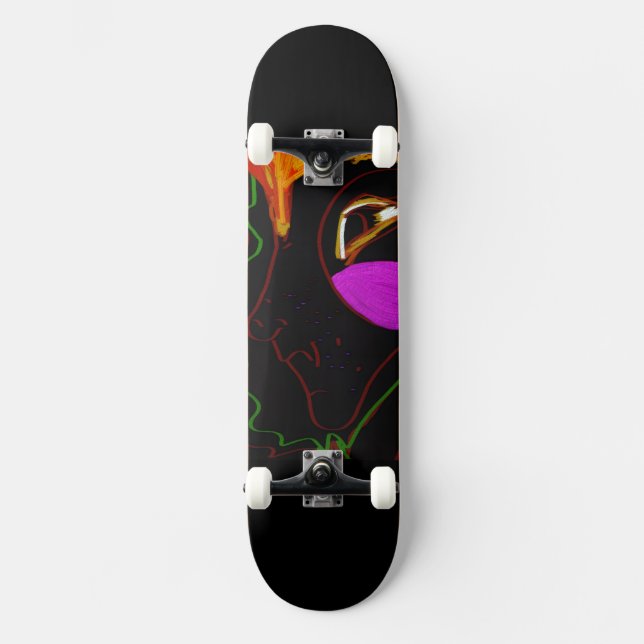 African Phoenix Rising Skateboard (Vorderseite)
