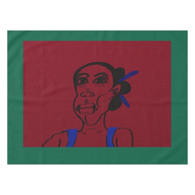 African Portrait Tischdecke (Vorderseite (Horizontal))