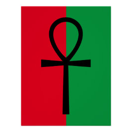 African Pride Ankh Symbol Poster