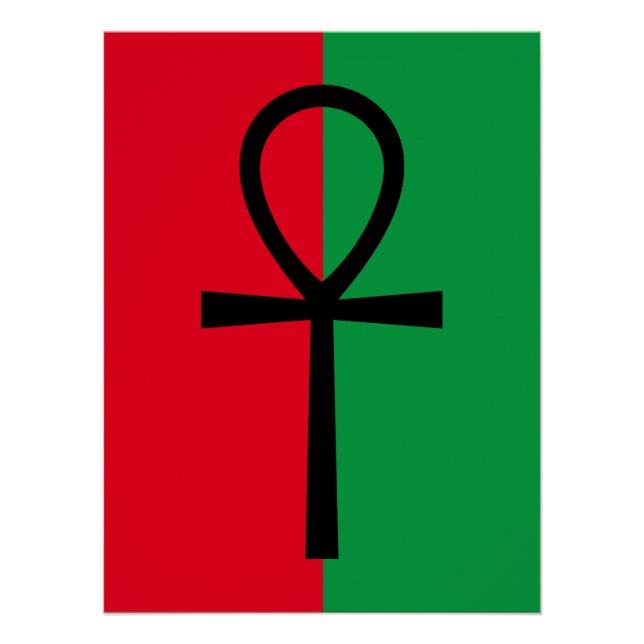 African Pride Ankh Symbol Poster (Vorderseite)
