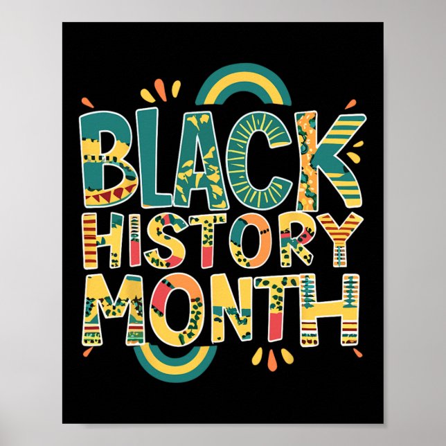 African Pride Men Black History Monat 24 7 Bhm Wom Poster (Vorne)