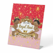 African Prince|Princess Pink & Red Gold Sparkon