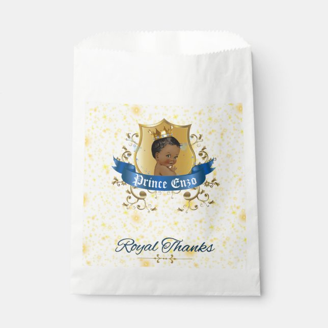 African Prince Royal Blue and Gold Elegante Geschenktütchen (Vorderseite)
