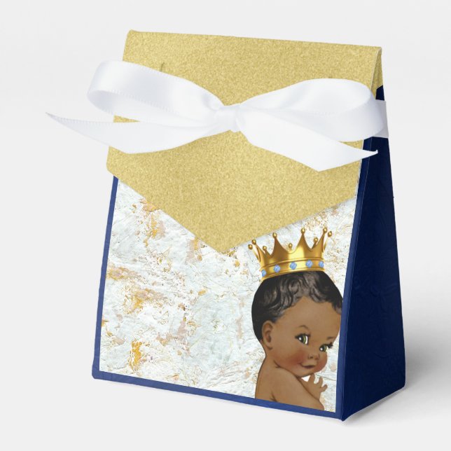 African Prince Royal Blue|Gold Elegant Geschenkschachtel (Vorderseite)