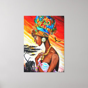 African Princess Canvas Print Leinwanddruck