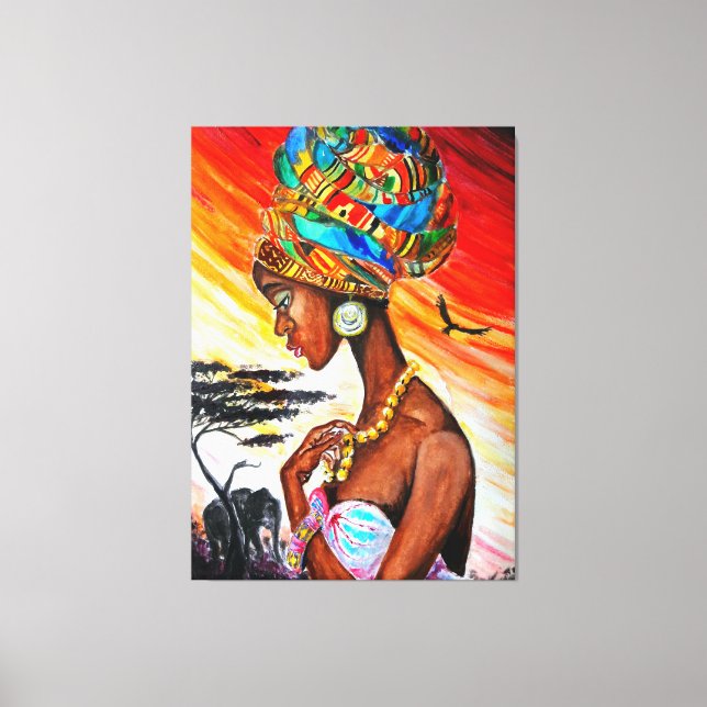 African Princess Canvas Print Leinwanddruck (Vorderseite)
