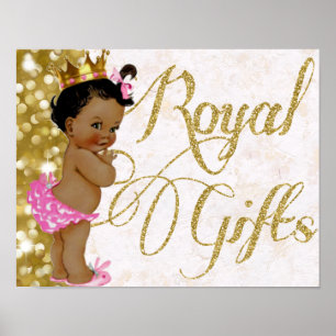 African Princess Royal Gifts Baby Shooting Birthda Poster