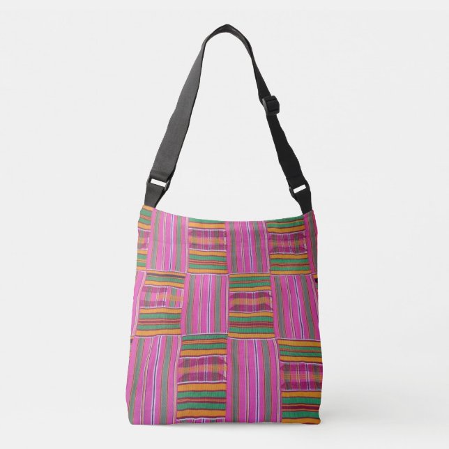 African Print Crossbody Bag Tragetaschen Mit Langen Trägern (Vorderseite)