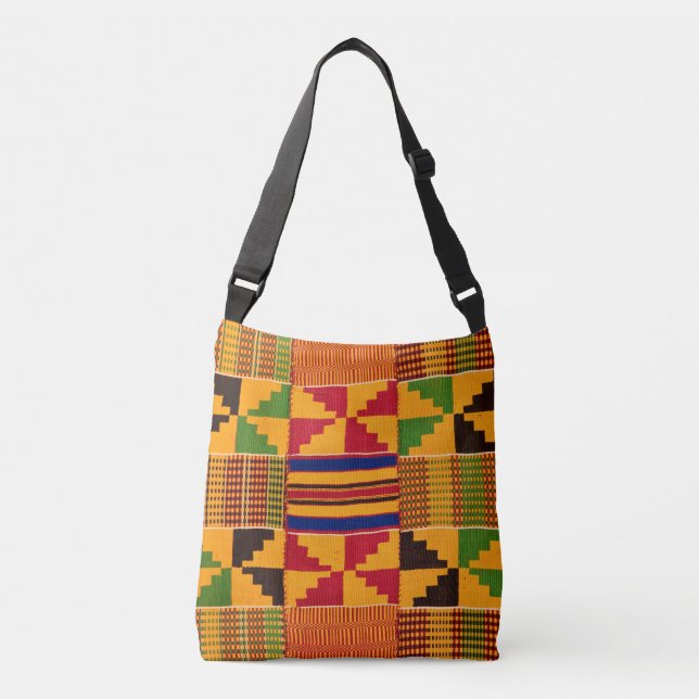 African Print Crossbody Bag Tragetaschen Mit Langen Trägern (Vorderseite)