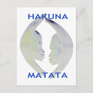 African Print Hakuna Matata Design Ankündigungspostkarte