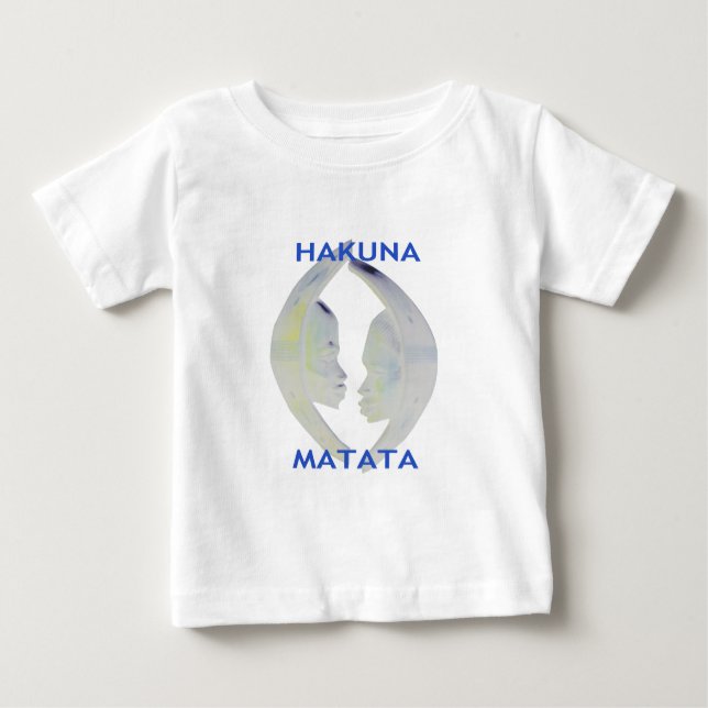 African Print Hakuna Matata Design Baby T-shirt (Vorderseite)