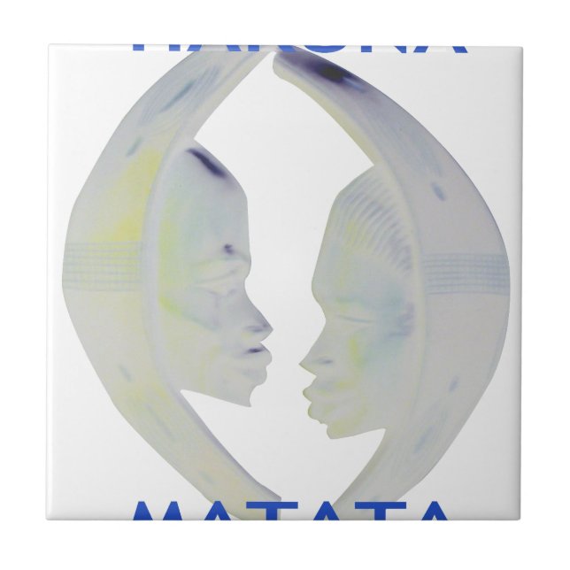 African Print Hakuna Matata Design Fliese (Vorderseite)