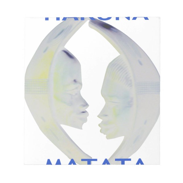 African Print Hakuna Matata Design Notizblock (Vorderseite)