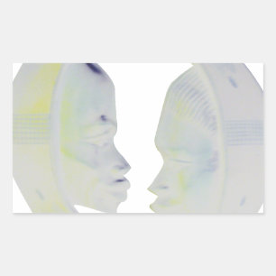 African Print Hakuna Matata Design Rechteckiger Aufkleber