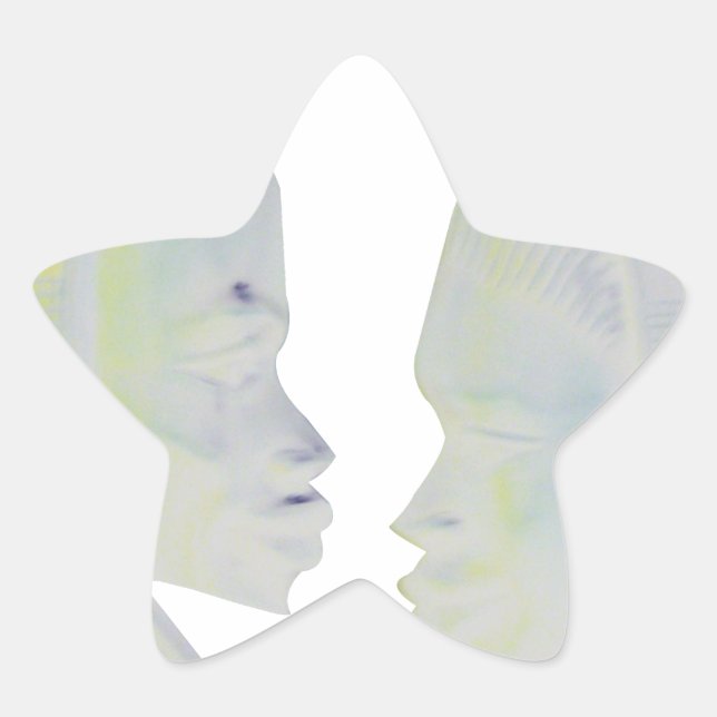 African Print Hakuna Matata Design Stern-Aufkleber (Vorderseite)