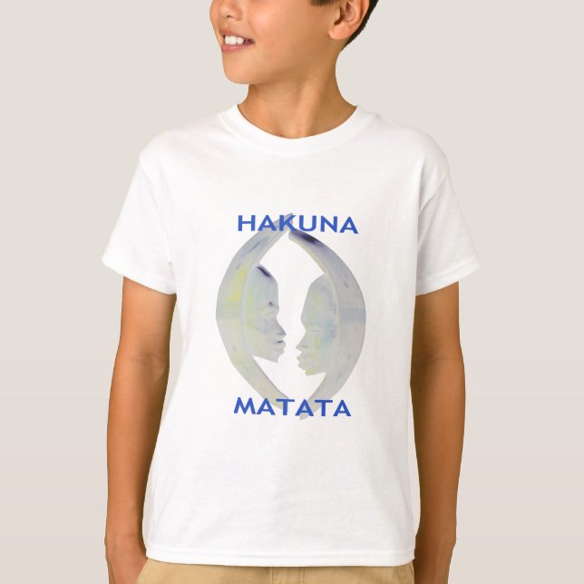 African Print Hakuna Matata Design T-Shirt (Vorderseite)