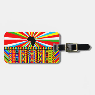 African Print Kente Cloth Tribal Muster Ankara Gepäckanhänger
