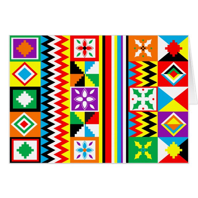 African Print Kente Cloud Tribal Muster (Vorderseite (Horizontal))