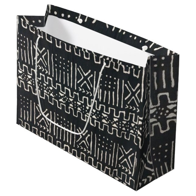 African Print Large Gift Bag Große Geschenktüte (Vorderseite Schrägansicht)