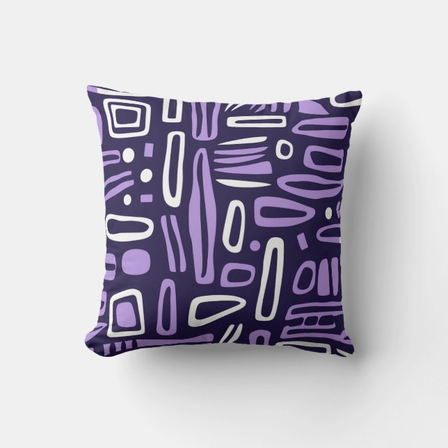 African Print Throw Pillow Kissen (Vorderseite)