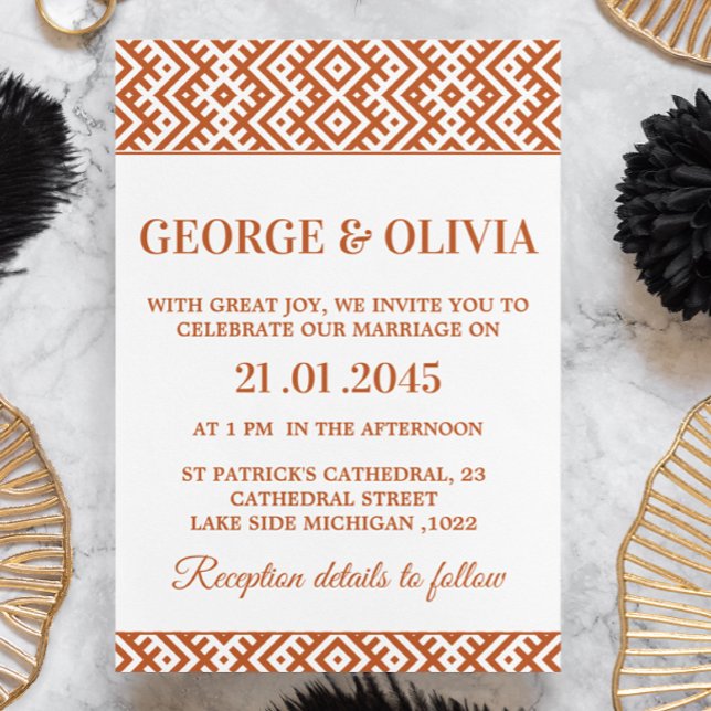 African Print Wedding Einladung (Von Creator hochgeladen)