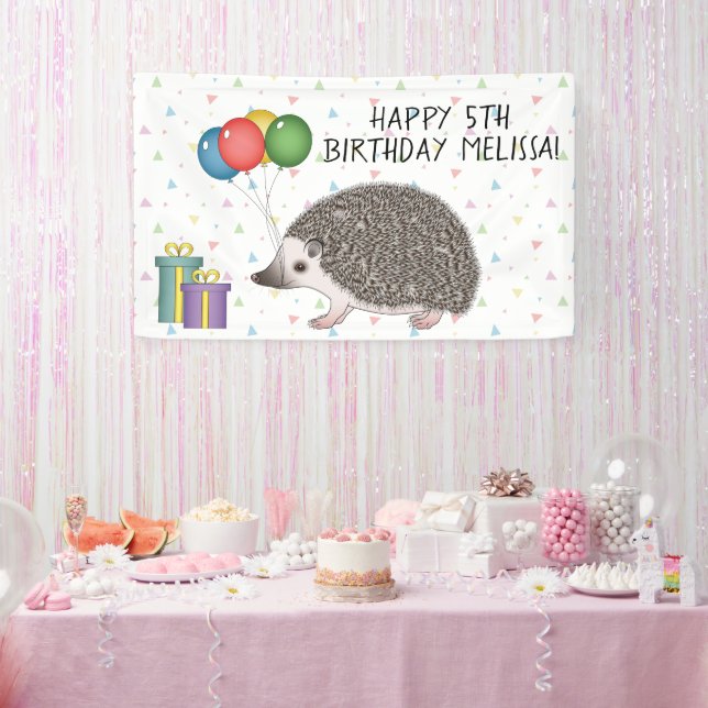 African Pygmy Igel Animal - Happy Birthday Banner (Party)