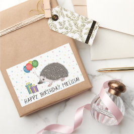 African Pygmy Igel Animal - Happy Birthday Rechteckiger Aufkleber