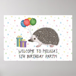 African Pygmy Igel - Geburtstagsparty Willkommen Poster