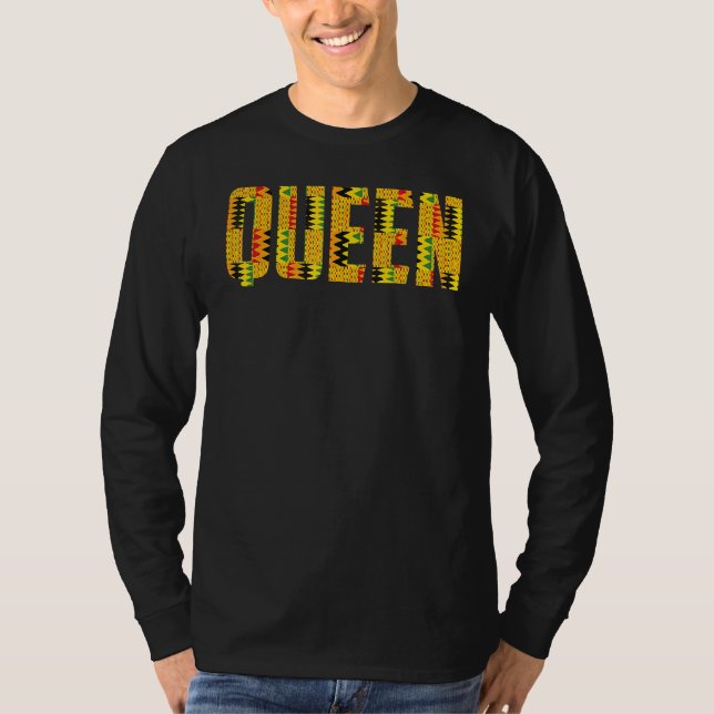 African Queen  For Women Cool Kente Cloth T-Shirt (Vorderseite)